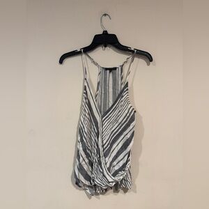 Staccato Black and White Striped Tank Top